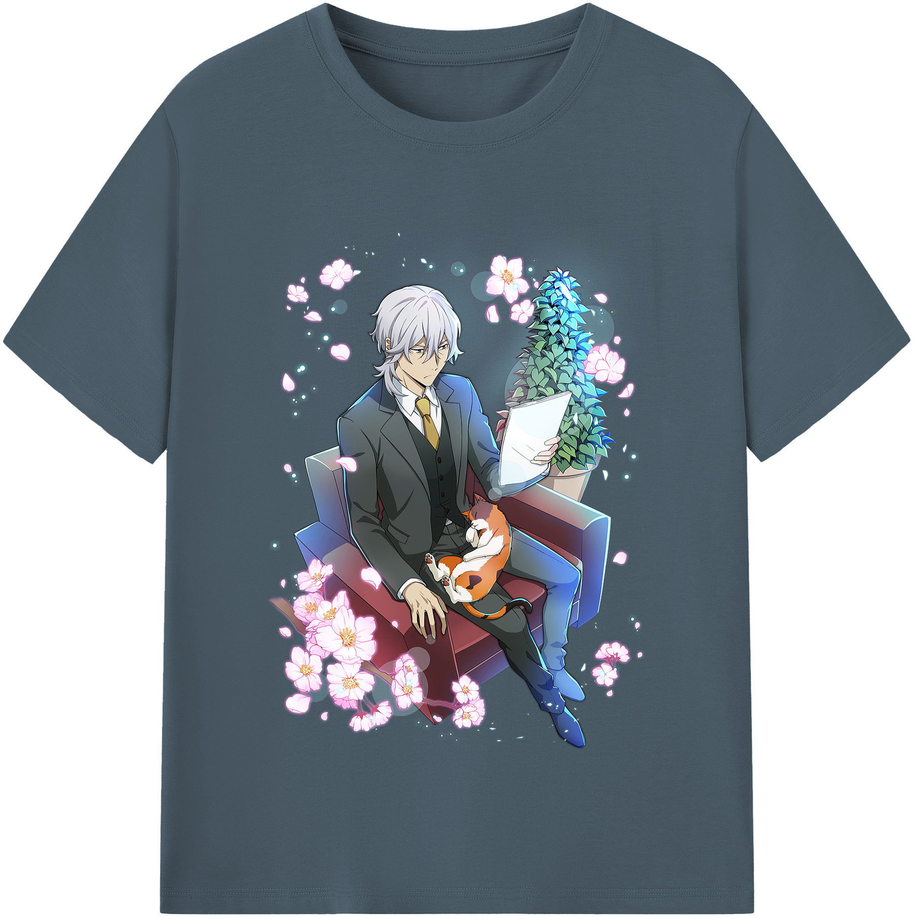 （画像用） 文豪ストレイドッグス Bungo Stray Dogs 綿100％半袖Tシャツ（フロントプリント）